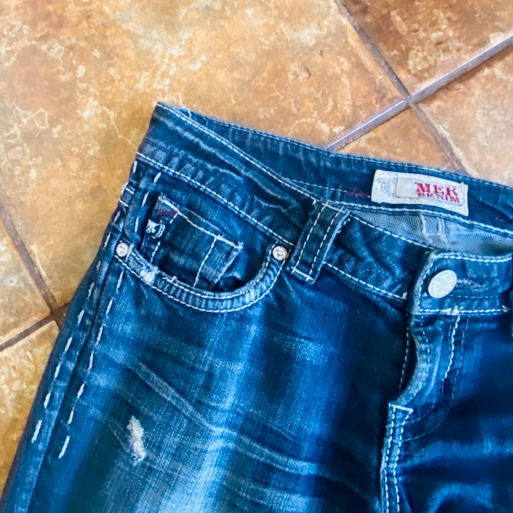 💋MEK Alabama Boho Skinny Distress Women’s Jeans - Picture 4 of 8